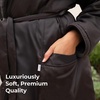 image:imageCariloha Spa Robe  UltraSoft amp Absorbent BambooBlend for Luxurious ComfortBlack Sand