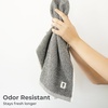image:imageCariloha TwoTone Hand Towel  Bamboo Viscose  Oasis Green  16 x 30  Plush QuickDry Towels Turkish Cotton Bamboo Viscose Blend Highly Absorbent Bathroom Hand Towels Odor ResistantBlack Sand