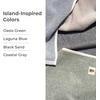 image:imageCariloha TwoTone Hand Towel  Bamboo Viscose  Oasis Green  16 x 30  Plush QuickDry Towels Turkish Cotton Bamboo Viscose Blend Highly Absorbent Bathroom Hand Towels Odor ResistantBlack Sand