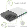 image:imageCariloha Universal amp Adjustable Flex Pillow  White  Standard  32x20  Viscose Material  Naturally breathable Hypoallergenic amp Moisture wickingKing US Standard