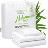 image:imageCariloha Aloha Soft Bamboo Viscose Sheet Set  Cape Blue  King  Buttery Soft Hypoallergenic Cooling Sheets 1 Flat 1 Fitted 2 Pillowcases 16 in Deep Pockets OEKOTEX Standard 100White