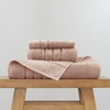 image:imageCariloha Bath Towel Hand Towel Washcloth Bundle  4 Each  Blue LagoonBlush