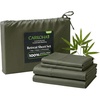 image:imageCariloha Retreat Sheet Set  Bamboo Lyocell  White  King  Our Softest Luxury Cooling Sheet Sateen Weave 18 in Deep Pockets 1 Fitted 1 Flat 2 Pillowcases OEKOTEX Standard 100Oasis Green