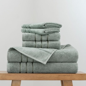 image:imageCariloha Bath Towel Hand Towel Washcloth Bundle  4 Each  Blue LagoonOcean Mist