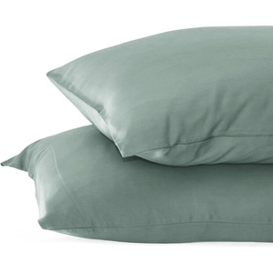 image:imageCariloha Resort 2Piece Sateen Pillowcase Set  Blue Lagoon  King  Breathable and Cooling Pillowcases for Hot Sleepers  2 Buttery Soft Breathable OdorResistant Hypoallergenic Sateen Cooling Pillow Cases 100 Viscose from BambooOcean Mist