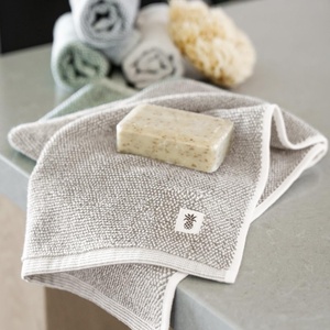 image:imageCariloha TwoTone Hand Towel  Bamboo Viscose  Oasis Green  16 x 30  Plush QuickDry Towels Turkish Cotton Bamboo Viscose Blend Highly Absorbent Bathroom Hand Towels Odor ResistantCoastal Gray