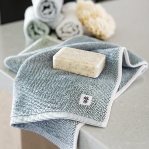 image:imageCariloha TwoTone Hand Towel  Bamboo Viscose  Oasis Green  16 x 30  Plush QuickDry Towels Turkish Cotton Bamboo Viscose Blend Highly Absorbent Bathroom Hand Towels Odor ResistantLaguna Blue