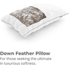 image:imageCariloha Down Feather Pillow  White  Queen  32 x 20  85 Goose Feather 15 Goose Down