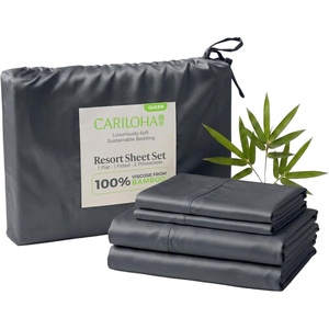 image:imageCariloha Resort Sheet Set  Cooling Viscose from Bamboo  Ocean Mist  KingBlue Lagoon