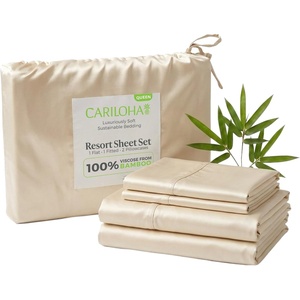 image:imageCariloha Resort Sheet Set  Cooling Viscose from Bamboo  Ocean Mist  KingCoconut Milk